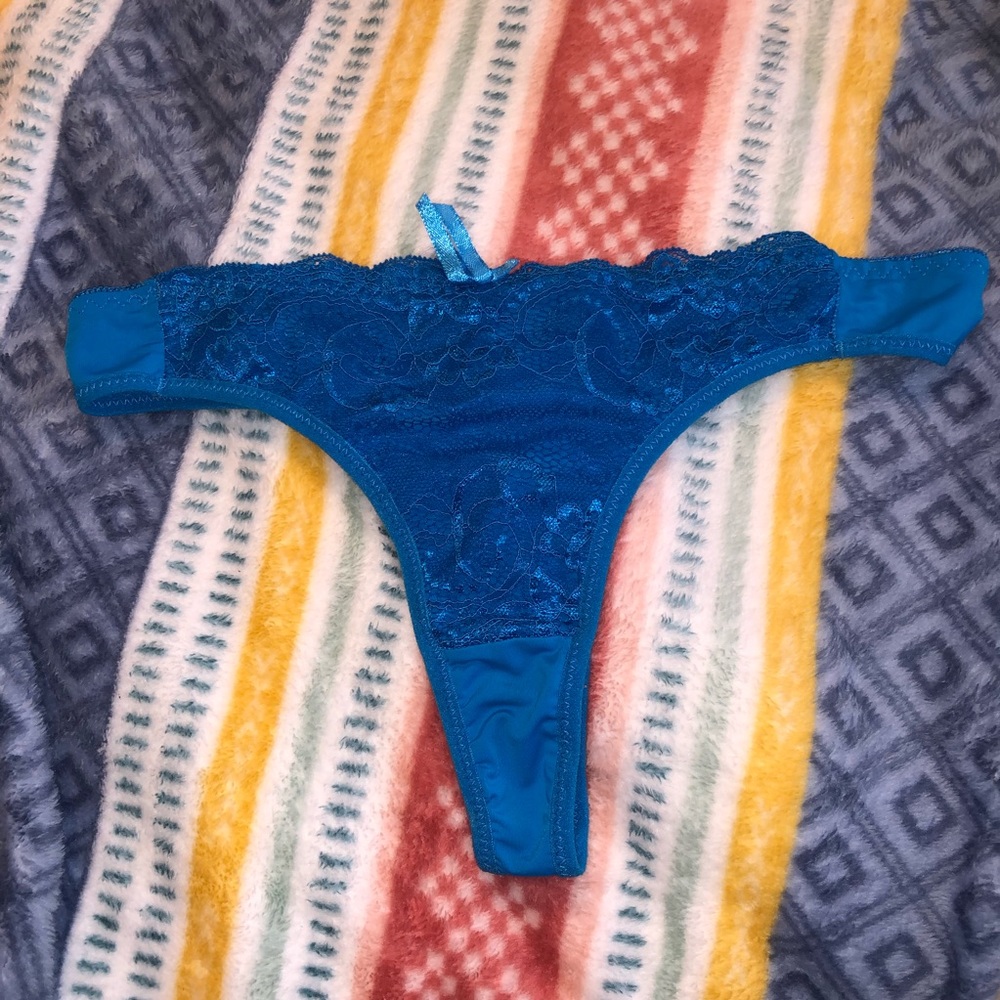 sexy blue lace thong